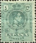 [King Alfonso XIII - Blue Control Numbers on Backside, type BG1]