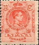 [King Alfonso XIII - Blue Control Numbers on Backside, type BG2]