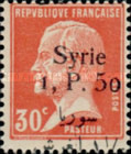[French Louis Pasteur Issue Surcharged & Overprinted "Syrie" in French and Arabic, type V2]