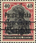 [General Gouvernement Warschau - 3¼ mm Between 2nd and 3rd Bars, тип F16]