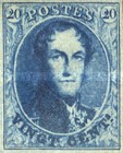 [King Leopold I - Oval 17-17½mm High and 14-14½mm Wide, typ B12]