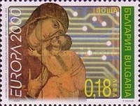 [EUROPA Stamps - Madonna and Child, Circuit Board background, 类型 FGH]