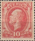 [King Oscar II Stamp of 1885 with Blue Coach Horn on Back, Tip H1]