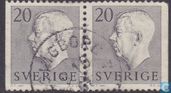 [King Gustaf VI Adolf of Sweden - New Engravement with Imprint, タイプ EE4]