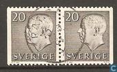 [King Gustaf VI Adolf of Sweden - White Numerals, with Imprint, τύπος FA3]