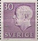 [King Gustaf VI Adolf of Sweden & Tree Crowns - New Colors and Values, type FA57]