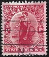 [Penny Universal - Zealandia - Inscription " DOMINION OF NEW ZEALAND", type AR]