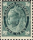 [Queen Victoria - Maple Leaf in Corners, type P1]