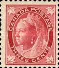 [Queen Victoria - Maple Leaf in Corners, type P3]