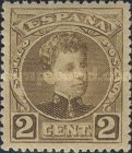 [King Alfonso XIII - Blue Control Numbers on Backside, tip AT]
