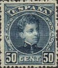 [King Alfonso XIII - Blue Control Numbers on Backside, tip AT8]