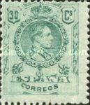 [King Alfonso XIII - Blue Control Numbers on Backside, 類型 BG6]