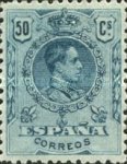 [King Alfonso XIII - Blue Control Numbers on Backside, 類型 BG8]