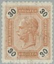 [Emperor Franz Josef I, 1830-1916 - Black Numerals on White Background, Tip P2]