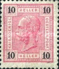 [Emperor Franz Josef I, 1830-1916 - Value in "Heller" - Without Varnish Bars, Numerals in Black, प्रकार Q2]