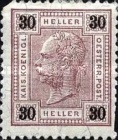 [Emperor Franz Josef I, 1830-1916 - Value in "Heller" - Without Varnish Bars, Numerals in Black, प्रकार Q14]