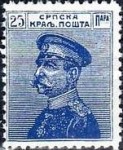 [King Peter I - For Different Colors See No.117-126, type O6]