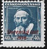 [Czechoslovakian Postage Stamps Overprinted "Slovenský štát 1939", type A5]