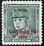 [Czechoslovakian Postage Stamps Overprinted "Slovenský štát 1939", type A7]