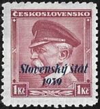 [Czechoslovakian Postage Stamps Overprinted "Slovenský štát 1939", type A10]