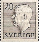 [King Gustaf VI Adolf of Sweden & Tree Crowns - Without Imprint, Typ DB9]