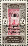 [Dahomey Postage Stamps Overprinted "TOGO Occupation franco-anglaise", प्रकार C1]