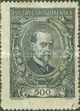[President Masaryk(1850-1937) - Coloured Paper, tegund AM2]