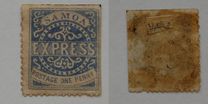 [Express Stamps - Line Above "X" Broken. Small Dot Near Upper Right Serif of "M", type A3]