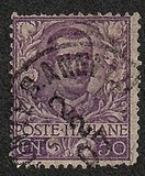 [Águila de la Casa de Savoya y rey Victor Emmanuel III, 1.869 - 1.947 #     Primera emisión definitiva del reinado de Víctor Manuel III, tipo AK5]
