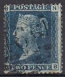[Queen Victoria - Colored Control Letters in Corners, type J]
