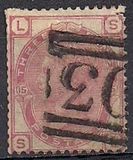 [Queen Victoria - Colored Control Numbers in Corners, प्रकार W]