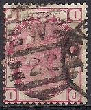 [Queen Victoria - Colored Control Numbers in Corners, प्रकार W]