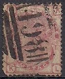 [Queen Victoria - Colored Control Numbers in Corners, प्रकार W]