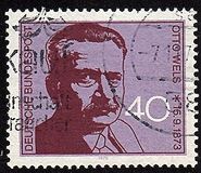 [The 100th Anniversary of the Birth of Otto Wels, Social Democrat, type UY]