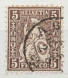 [Helvetia - New Design - Value in Corners - White Paper, प्रकार K2]