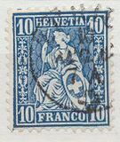 [Helvetia - New Design - Value in Corners - White Paper, प्रकार K3]
