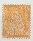[Helvetia - New Design - Value in Corners - White Paper, प्रकार K4]