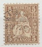 [Helvetia - New Design - Value in Corners - White Paper, प्रकार K2]