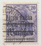 [General Gouvernement Warschau - 3¼ mm Between 2nd and 3rd Bars, тип F5]