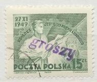 [No. 508-511 Overprinted GROSZY in Different Colors and Fonts, Tüüp INO2]
