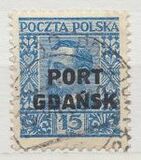 [Polish Postage Stamp Overprinted "PORT GDAŃSK", type G]