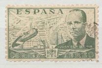 [Airmail - Juan di la Cierva - Different Perforation - Stoneprint from F.N.M.T, type LH12]