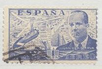 [Airmail - Juan di la Cierva - Different Perforation - Stoneprint from F.N.M.T, type LH11]