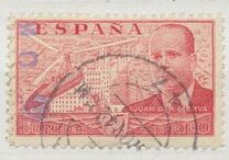 [Airmail - Juan di la Cierva - Different Perforation - Stoneprint from F.N.M.T, type LH8]
