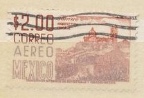 [Serie "México". Filigrana F. Aéreos. Tipos de 1950, tipo ALU]