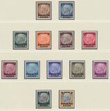 [German Empire Postage Stamps Surcharged & Overprinted "Deutsche Post OSTEN", type A]