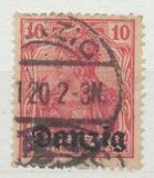 [German Stamps Overprinted "Danzig", type A1]