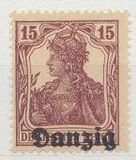 [German Stamps Overprinted "Danzig", type A2]