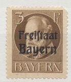 [King Ludwig III Overprinted "Freistaat Bayern", type P]