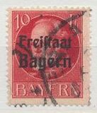 [King Ludwig III Overprinted "Freistaat Bayern", type P3]
